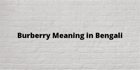 burberry meaning in malayalam